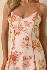 Feeling Like Yourself Rose Pink Floral Print Cotton Maxi Dress