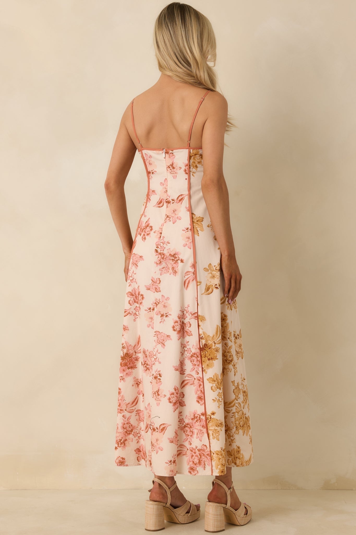 Feeling Like Yourself Rose Pink Floral Print Cotton Maxi Dress
