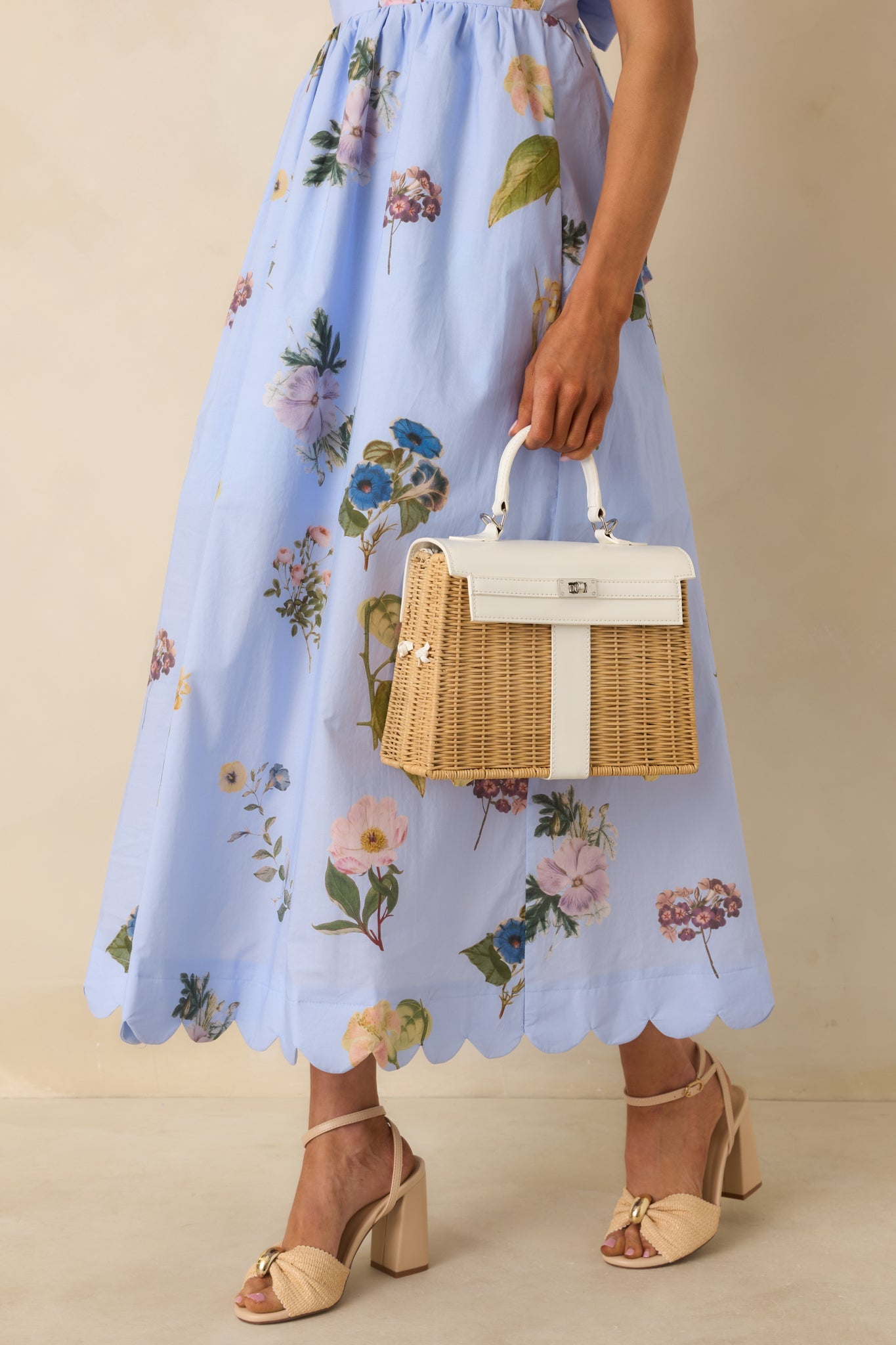 Reserved For You White Faux Leather Structured Woven Handbag