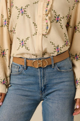 Catch My Drift Light Camel Belt