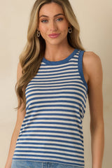 Z Supply Blue Calypso Indigo Select Striped Tank Top