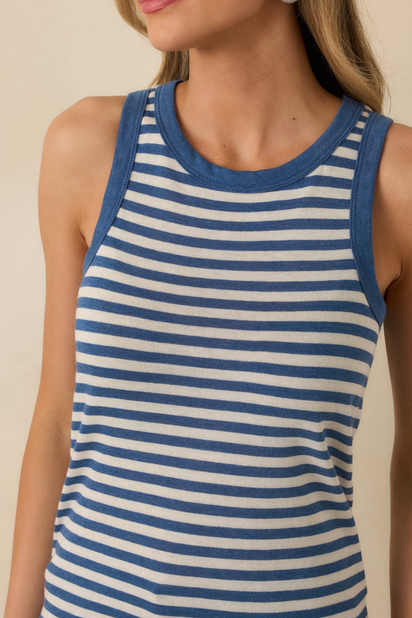 Z Supply Blue Calypso Indigo Select Striped Tank Top