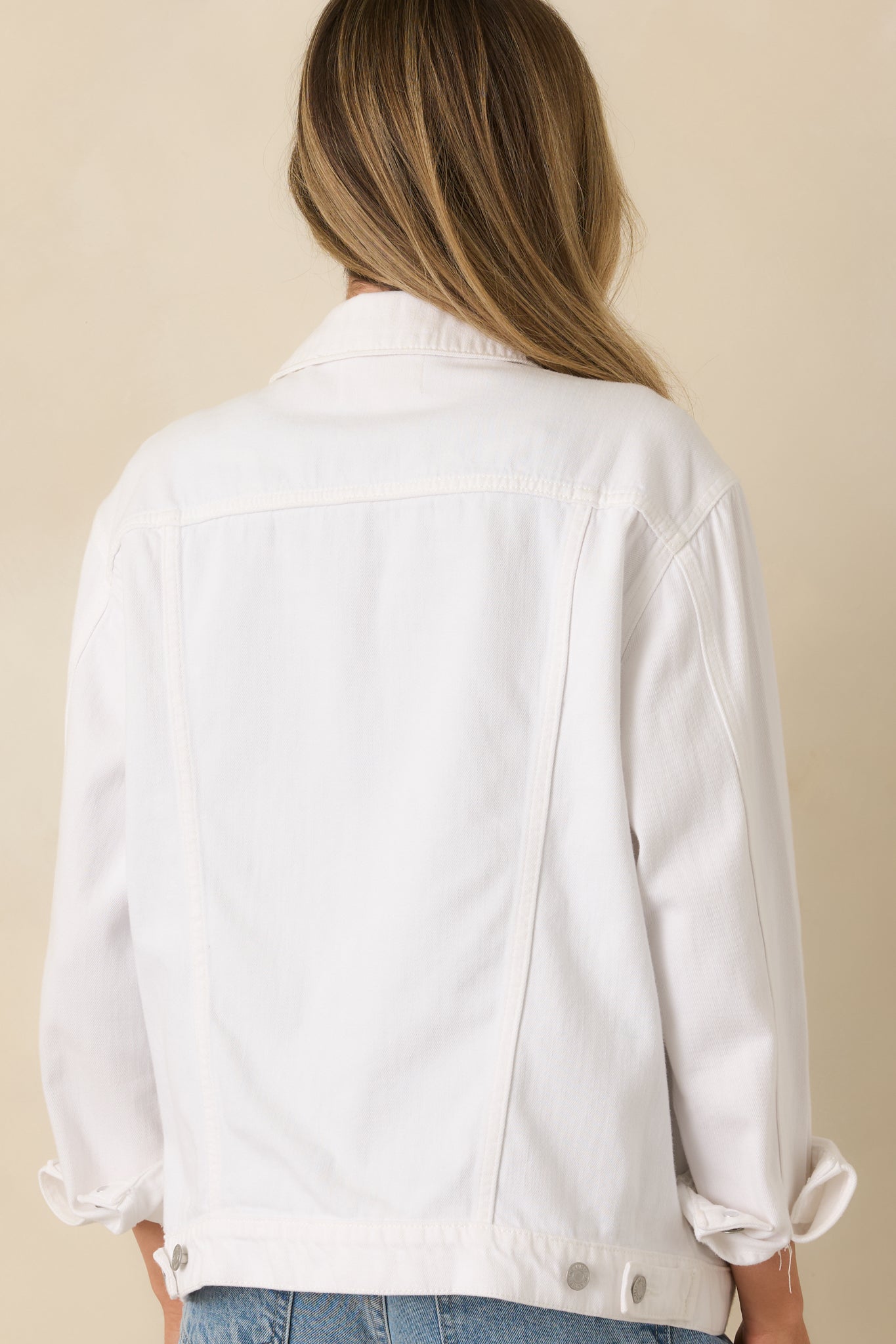 Do You Ever White Denim Jacket