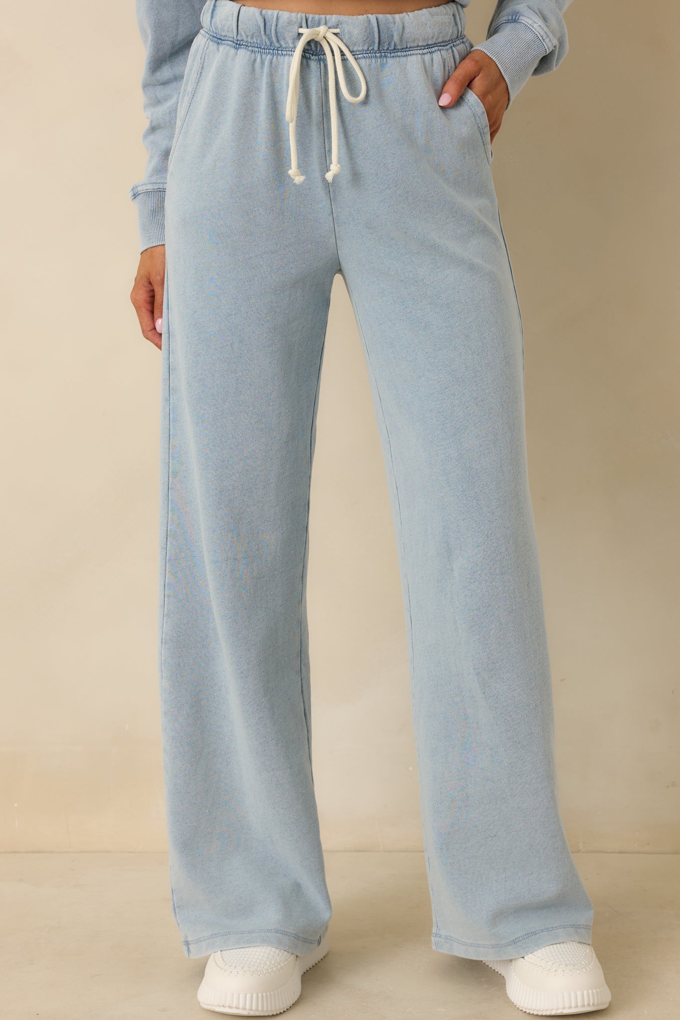 Z Supply Ocean Air Indigo Hunter Knit Denim Pants