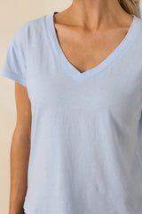 Z Supply Modern Light Blue V-Neck Tee