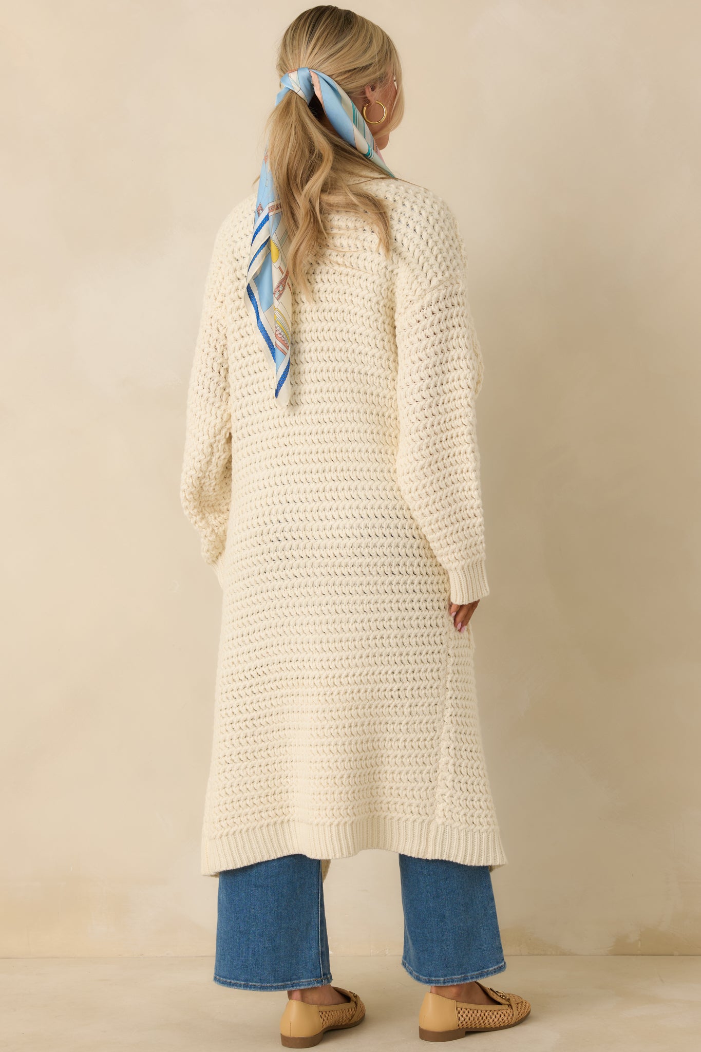 Made For More Cream Knit Duster Cardigan