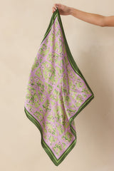 Parterre Garden Green Multi Floral Geometric Pattern Scarf
