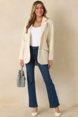 Winds of Change Ivory Felted Coat