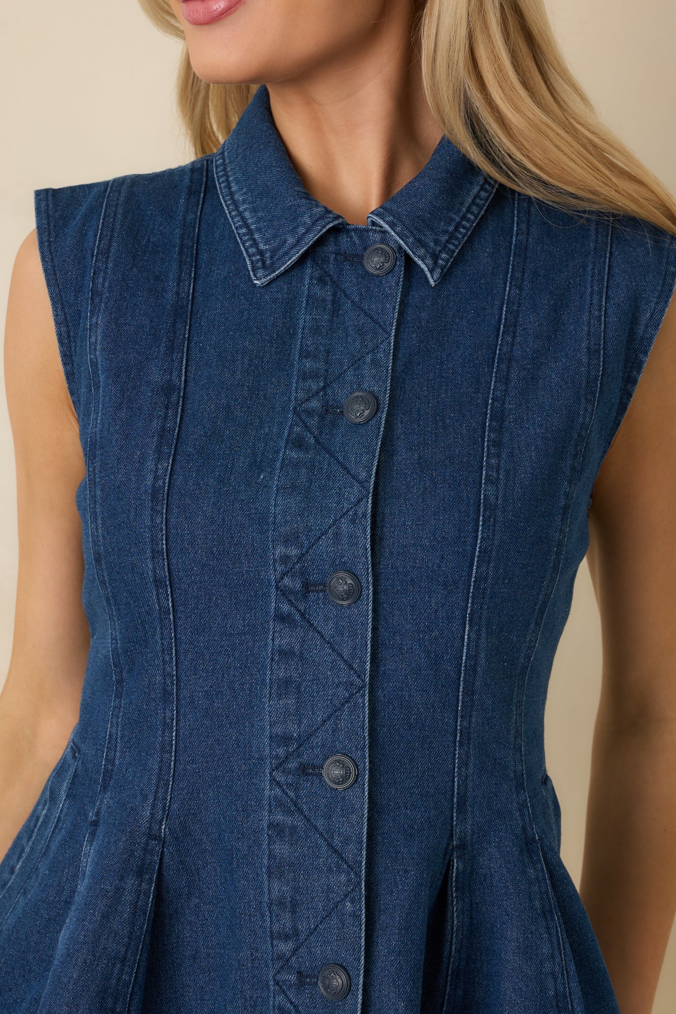 Flatter Me Dark Wash Cotton Denim Peplum Top & Cropped Jacket Set