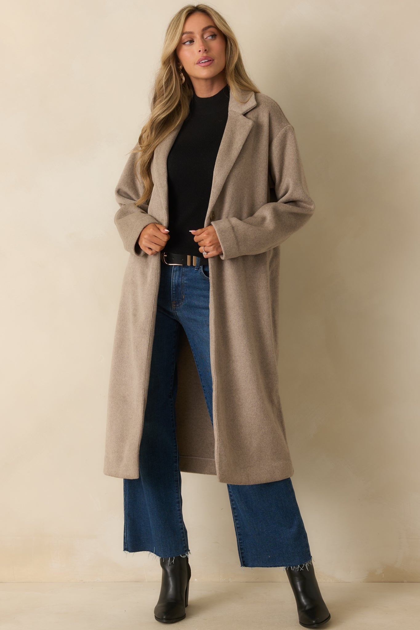 Z Supply Taupe Mason Luxe Coat