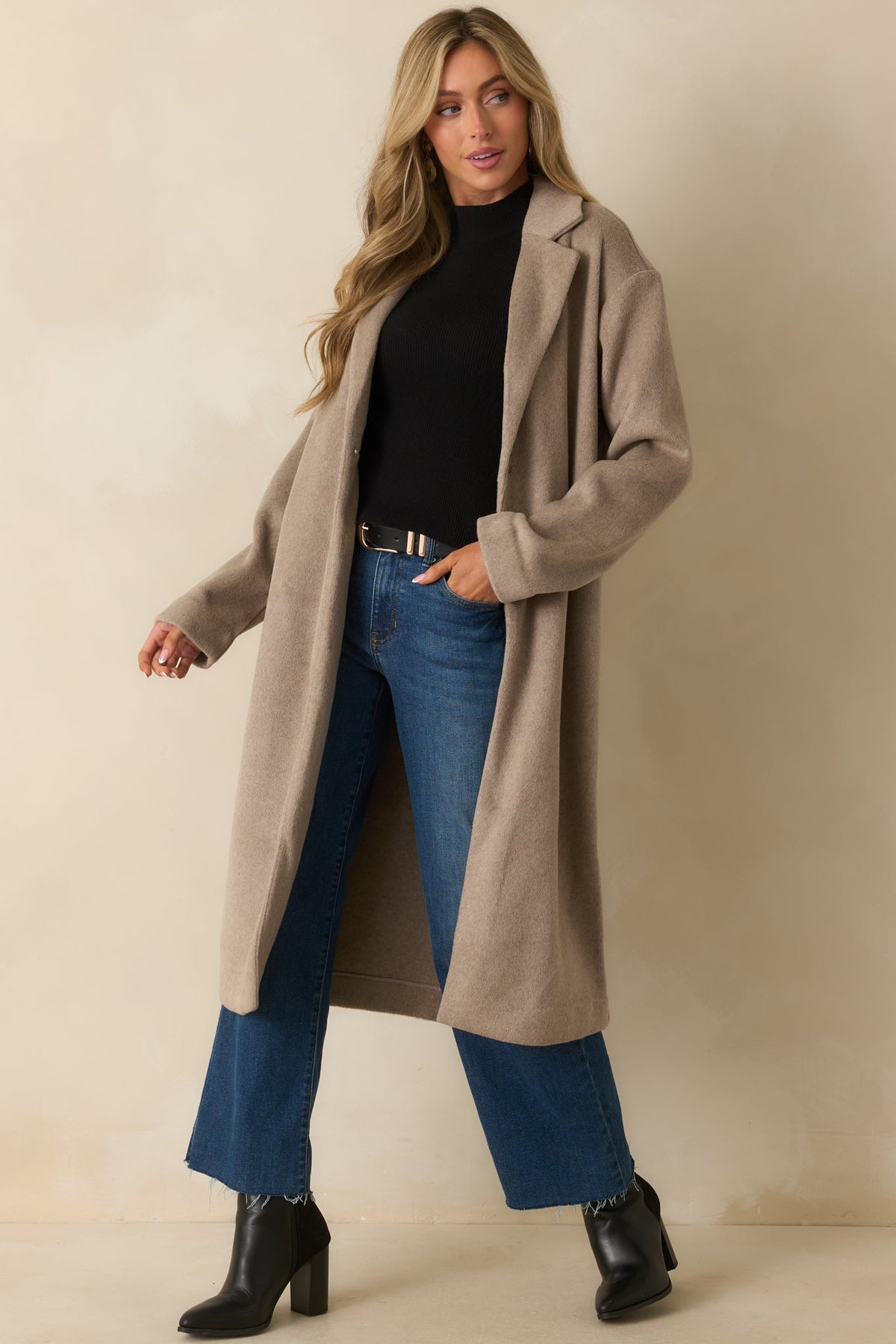 Z Supply Taupe Mason Luxe Coat