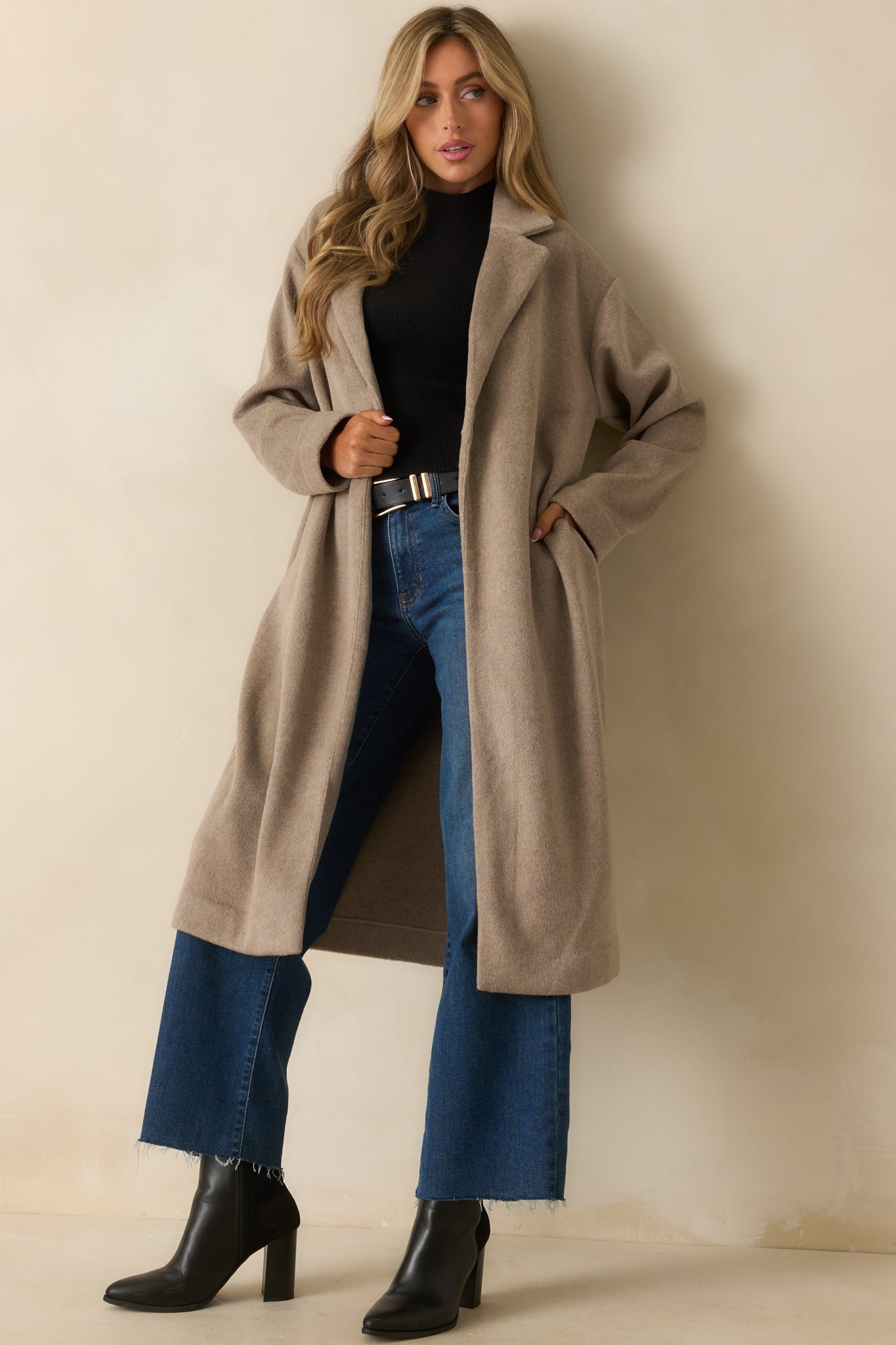 Z Supply Taupe Mason Luxe Coat