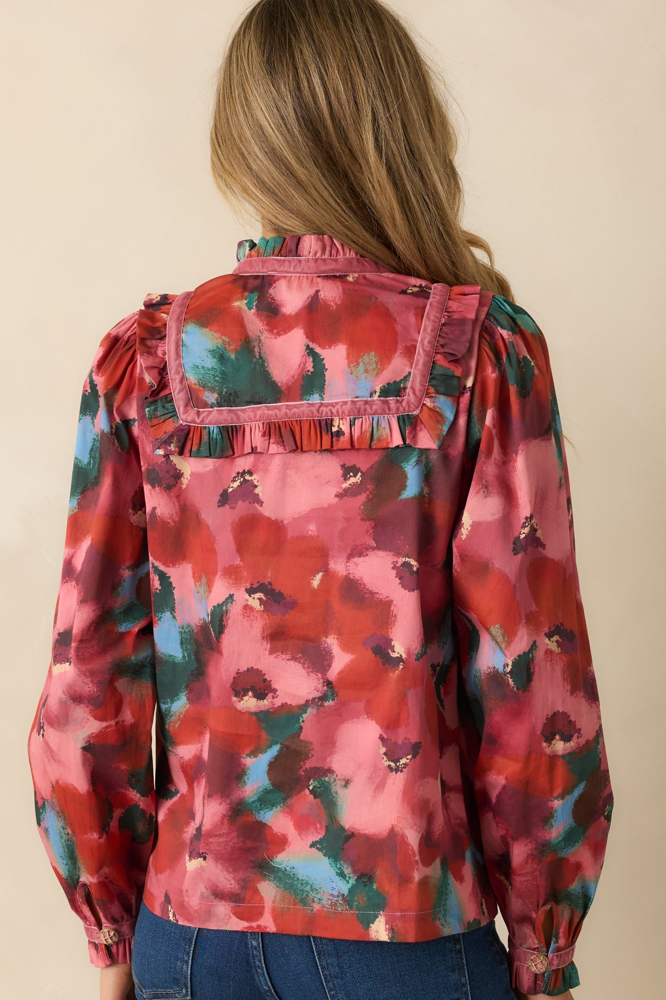 Prosperina Winslow Pink Multi Floral Print Cotton Top