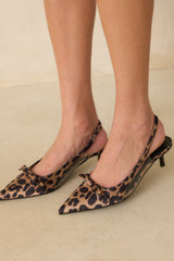 Regal Steps Leopard Print Slingback Kitten Heels