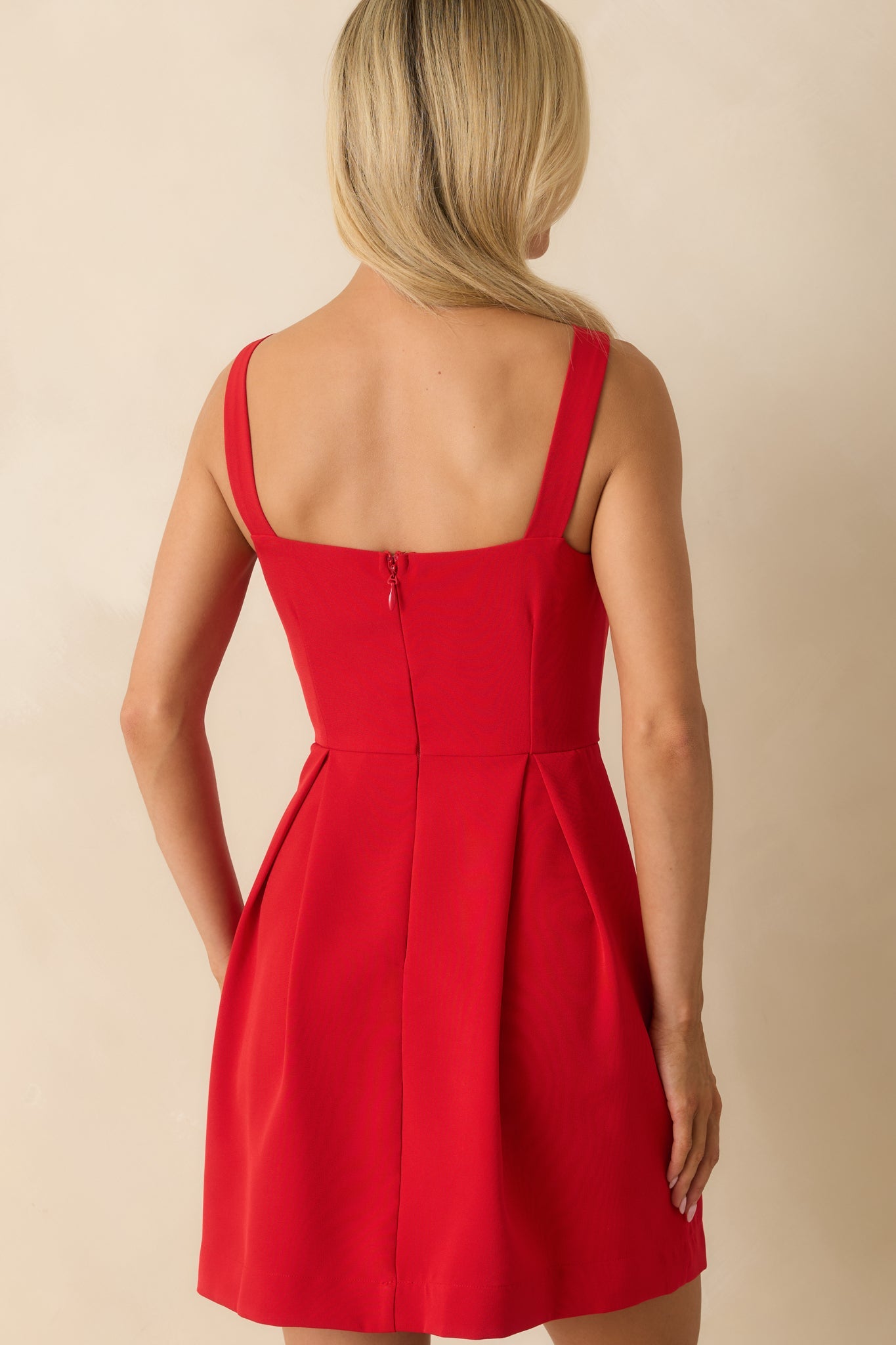 In The Details Red Mini Dress