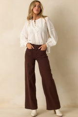 FRNCH Devi White Cotton Pintuck Blouse