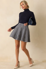 That's My Call Navy Ribbed Knit Turtleneck Sweater