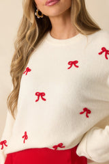 Z Supply Warm White Knit Tie The Ribbon Sweater
