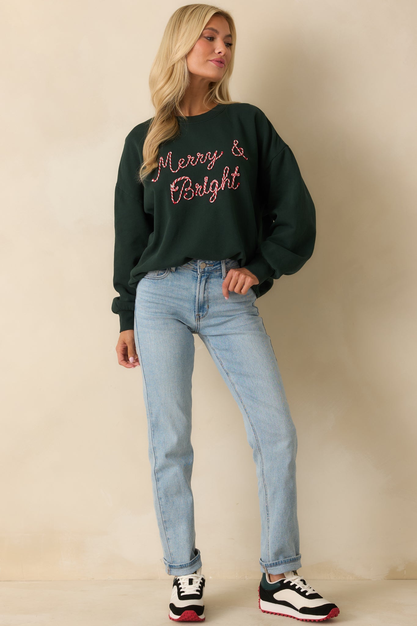 Z Supply Garland Green Cotton Bright Sunday Sweatshirt