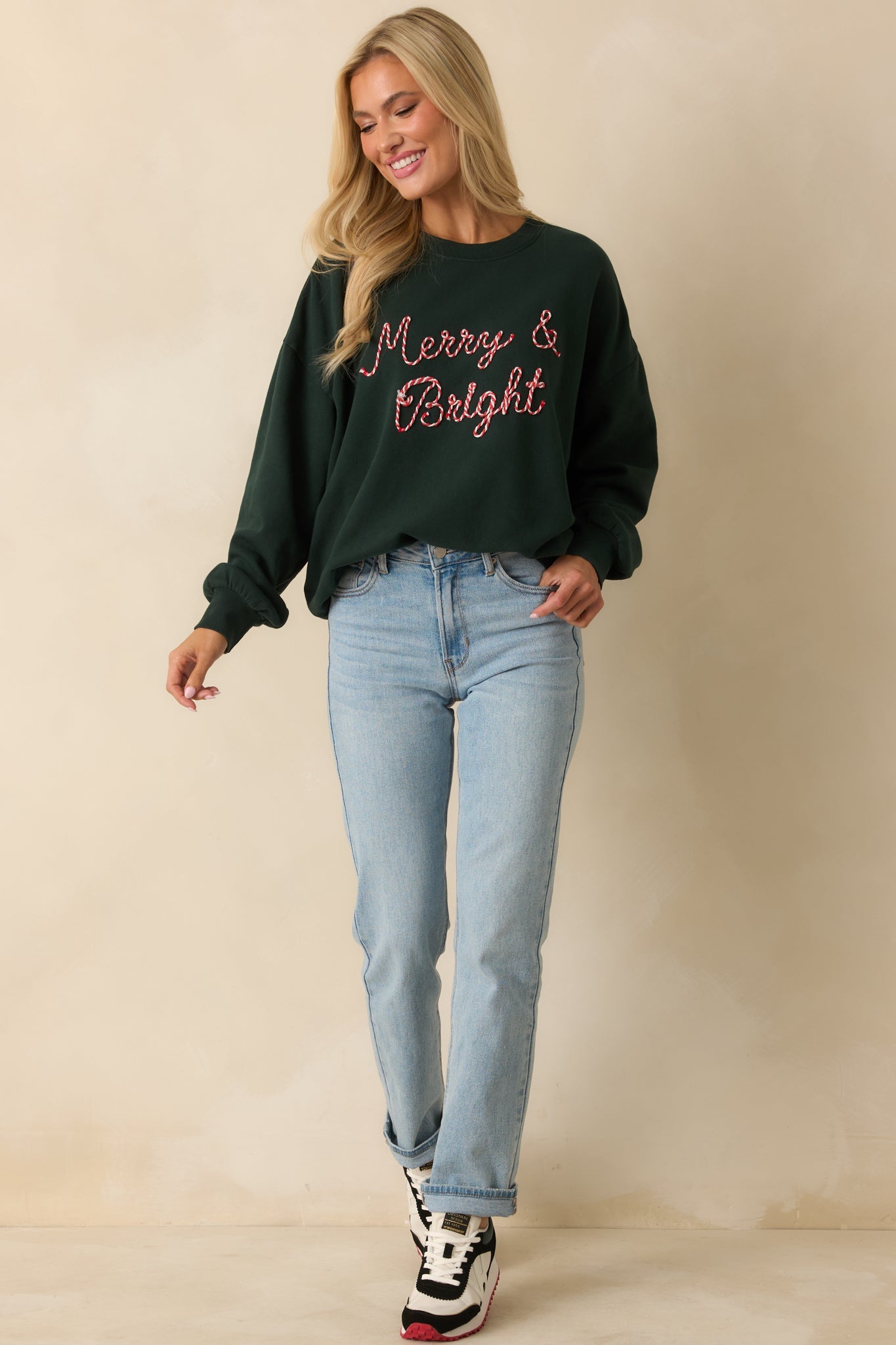 Z Supply Garland Green Cotton Bright Sunday Sweatshirt