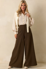 That's The Point Ivory Pinstripe Long Sleeve Button Up Blouse