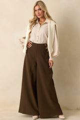 That's The Point Ivory Pinstripe Long Sleeve Button Up Blouse