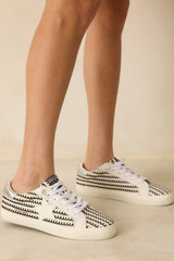 Vintage Havana Flair 45 Black & White Crochet Sneakers