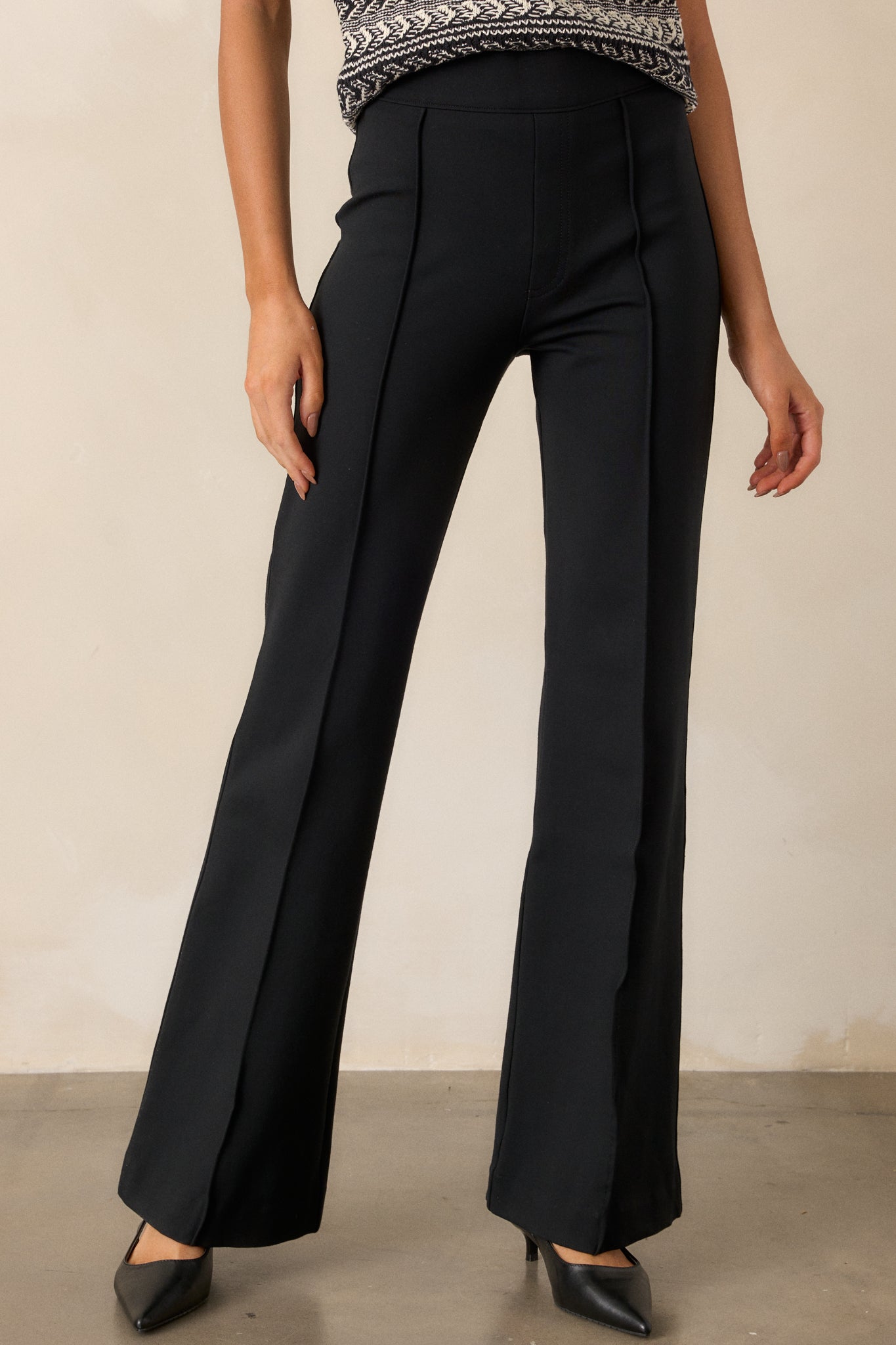 The Perfect Black Hi-Rise Flare Pants