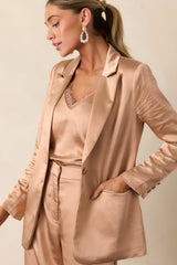 Standing Ovation Light Copper Shimmer Tailored Blazer