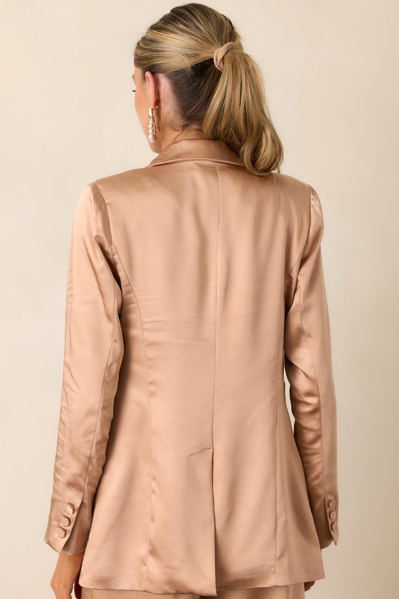 Standing Ovation Light Copper Shimmer Tailored Blazer