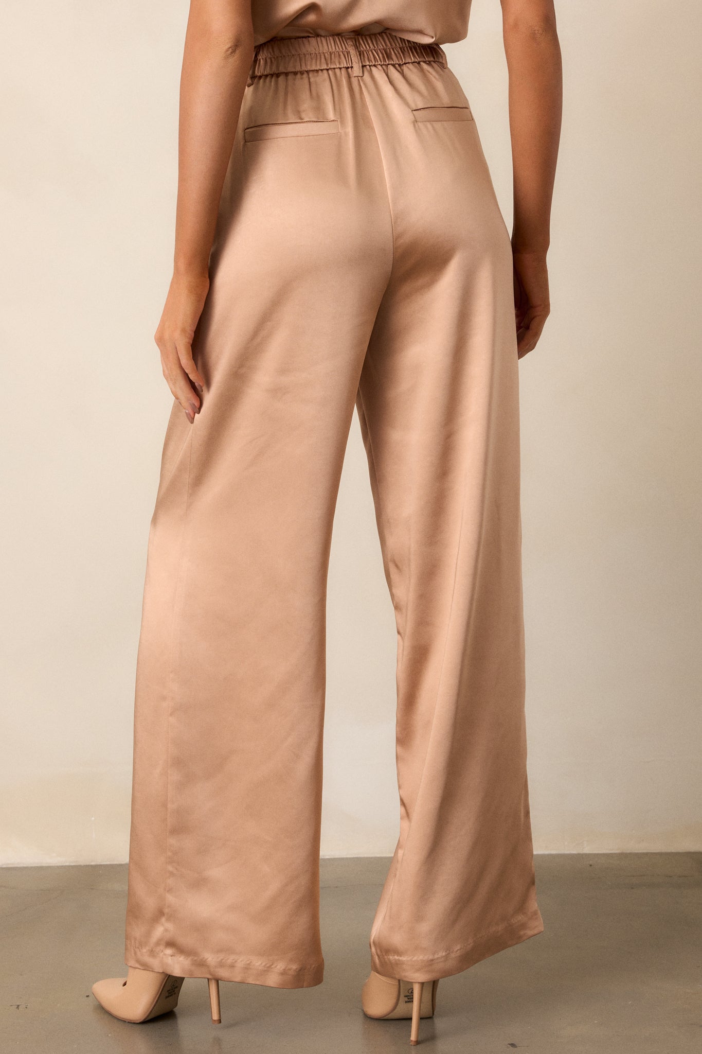 Star Status Light Copper Shimmer Wide Leg Pants