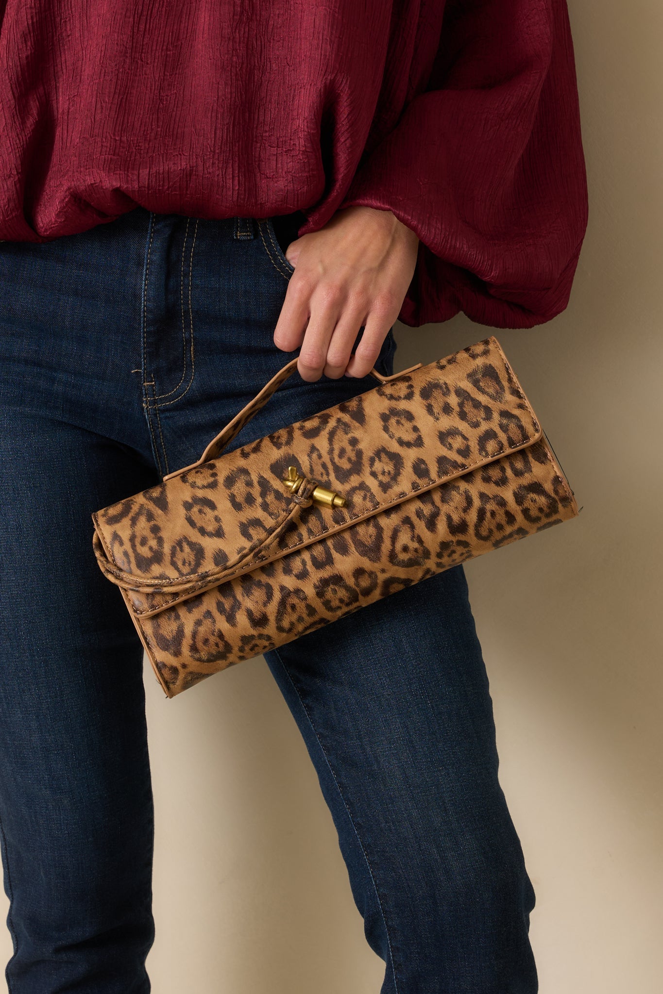 Midnight Sun Leopard Print Clutch