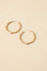 Sweet Sunshine Gold Bamboo Hoops
