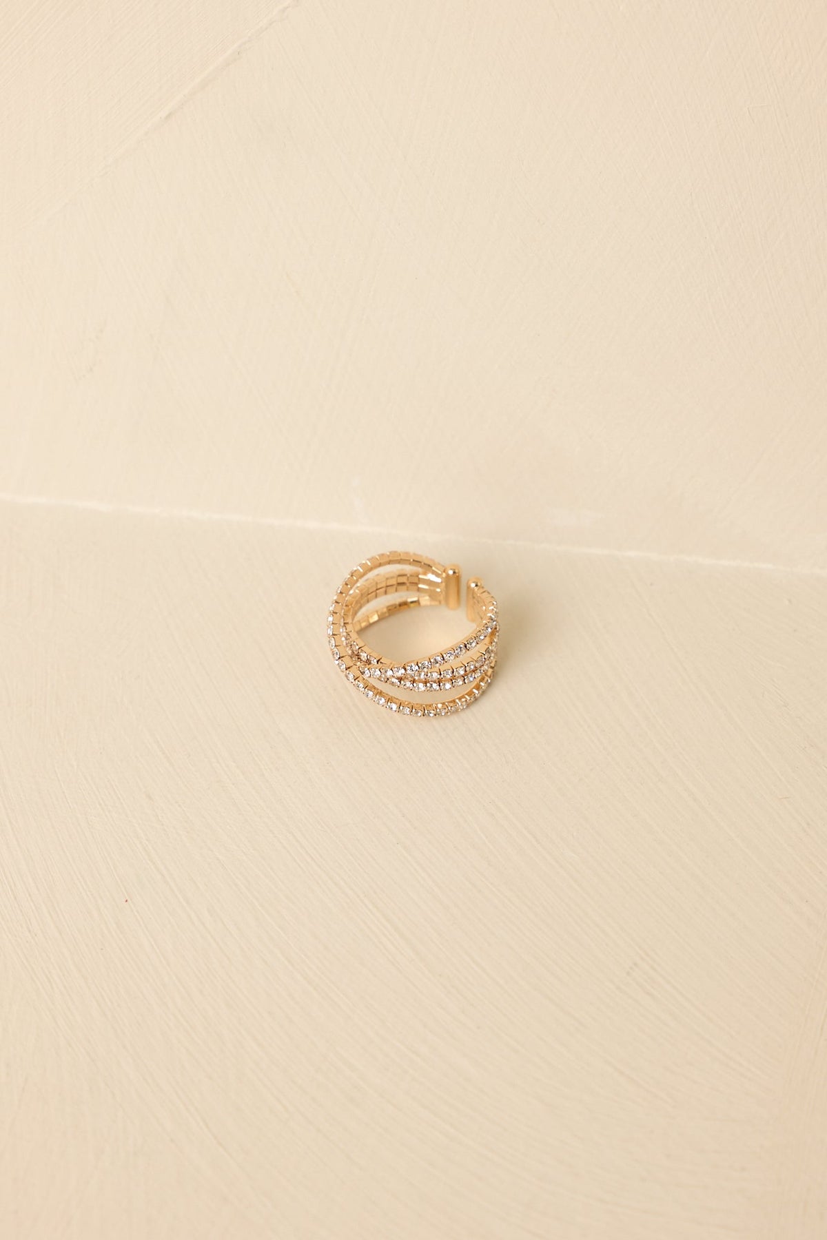 Stacked in Shine Gold & Crystal Multi-Band Ring