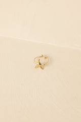 Star of the Shore Gold Starfish Ring
