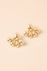 Feeling Like Forever Gold Oval Drop Earrings
