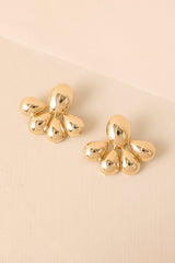 Feeling Like Forever Gold Oval Drop Earrings