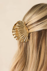 Siren's Touch Gold Polished Shell Claw Hair Clip