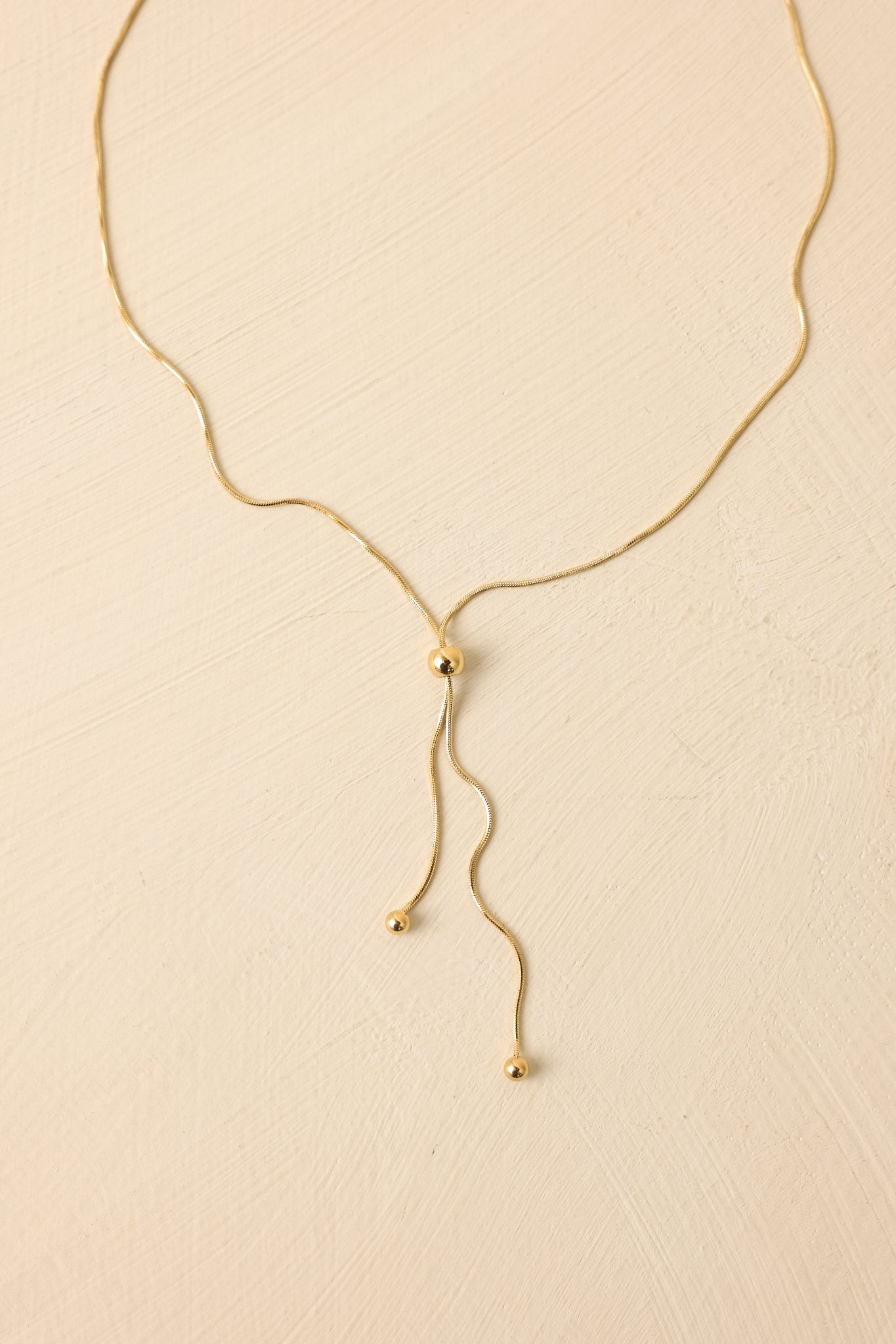 Just a Little Something Gold Lariat Necklace