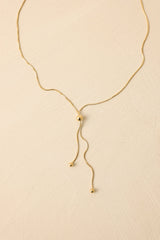 Just a Little Something Gold Lariat Necklace