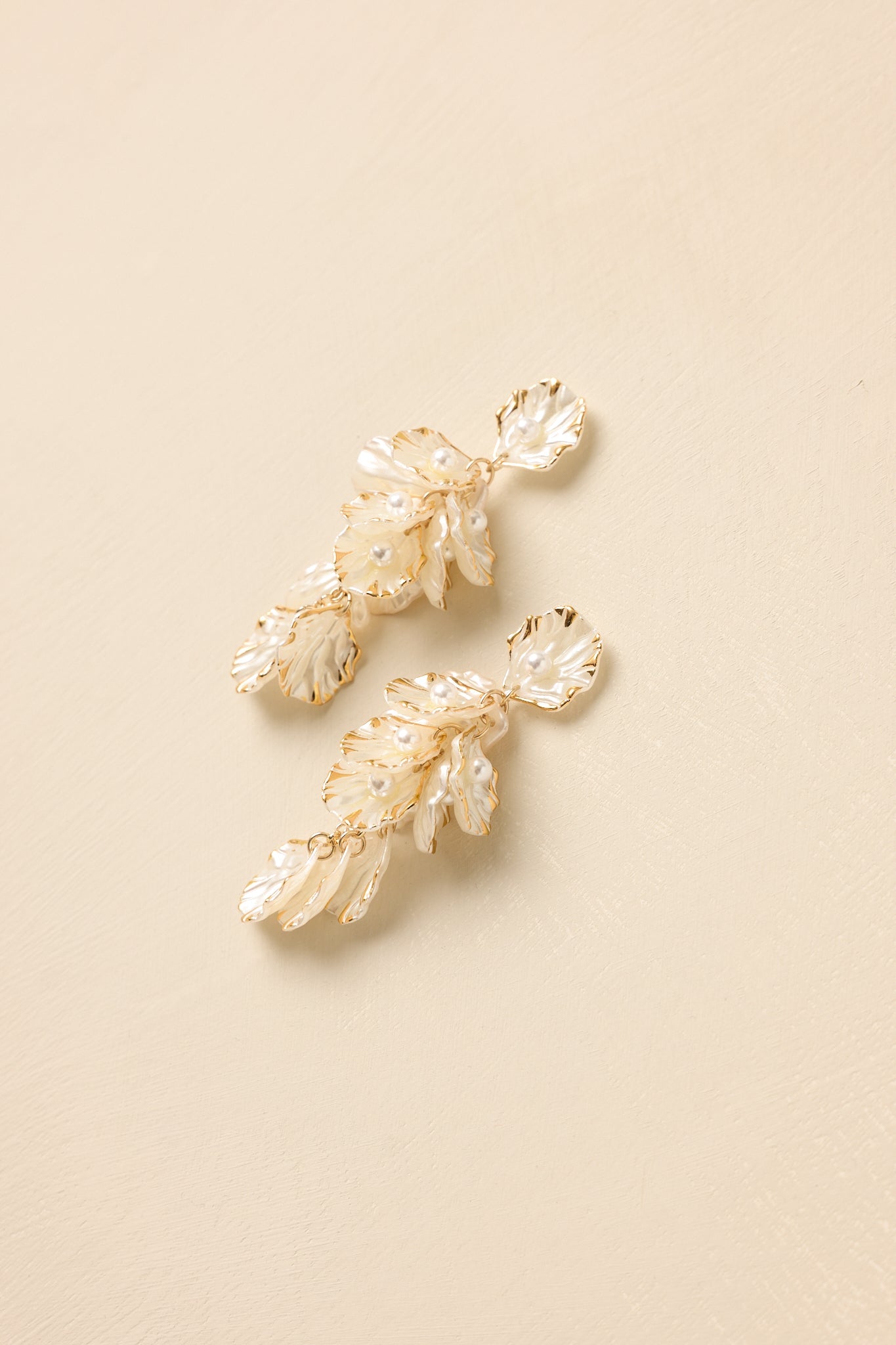 Petals of the Sea Pearlescent Statement Drop Earrings