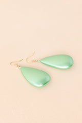 Pure Joy Mint Oval Drop Earrings
