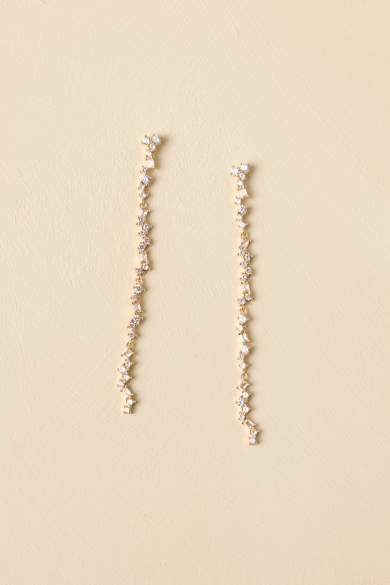 Catch the Light Cascading Crystal Linear Drop Earrings