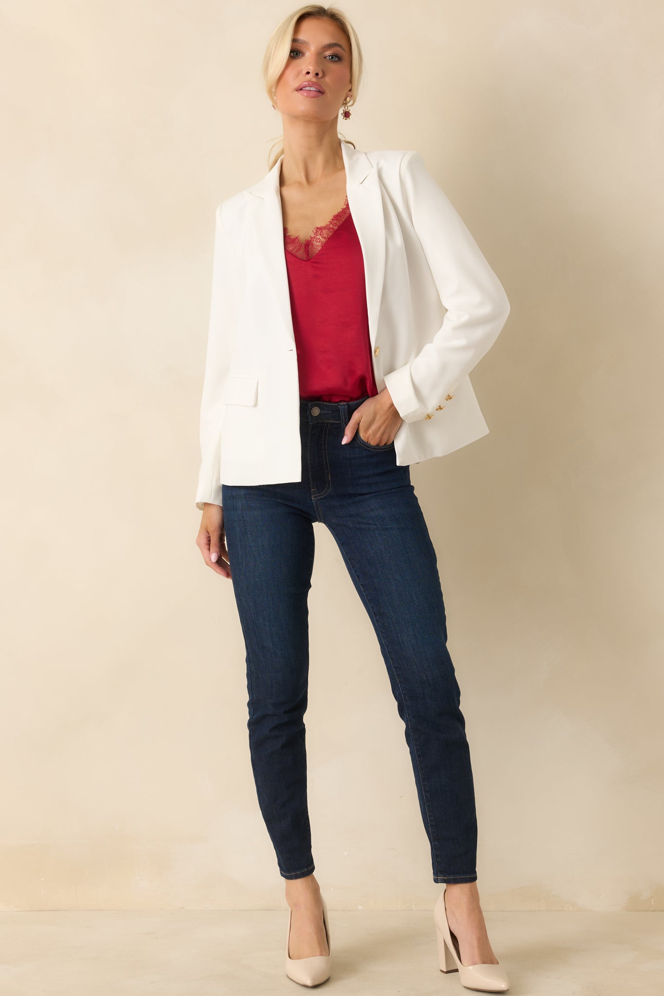 Everything I Want White Blazer