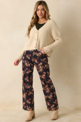 Always The Answer Ivory Ribbed Knit Button Up Cardigan