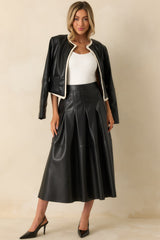 Time For Something New Black Faux Leather Jacket