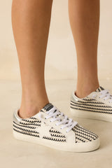 Vintage Havana Flair 45 Black & White Crochet Sneakers
