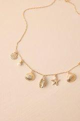 Meet Me By The Water Gold Coastal Charm Necklace