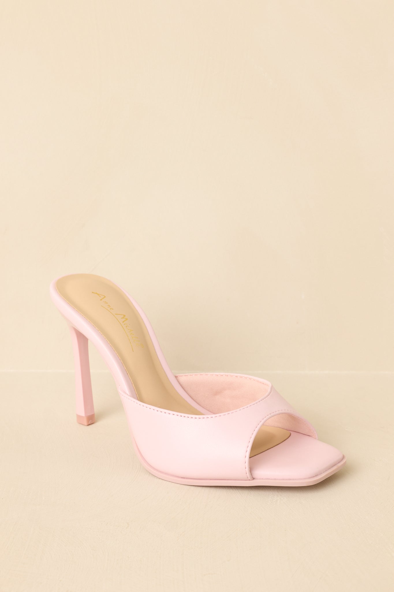 Such a Tease Pink Square Toe Heeled Mule Sandals