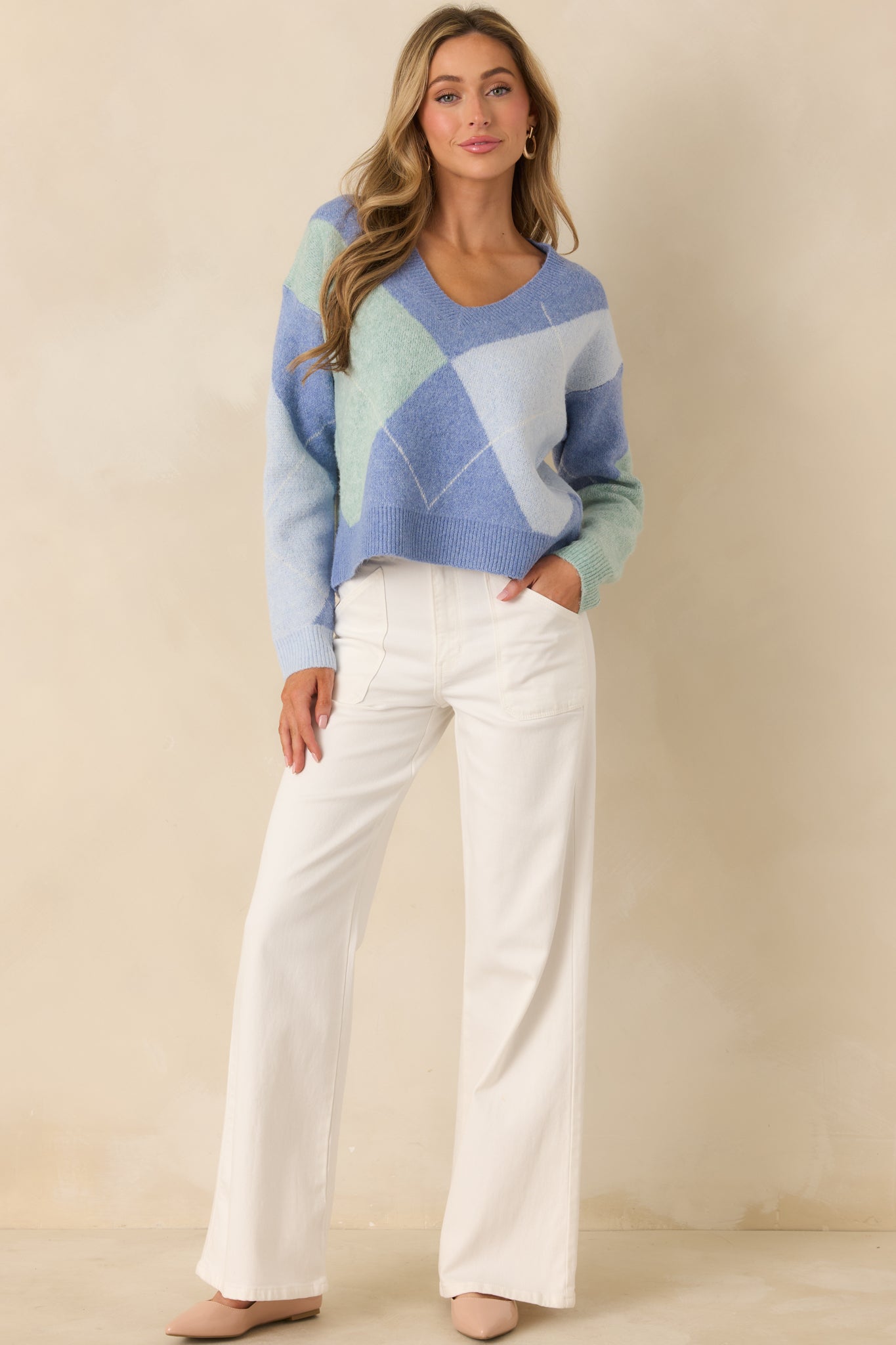 Hazy Days White Wide Leg Jeans